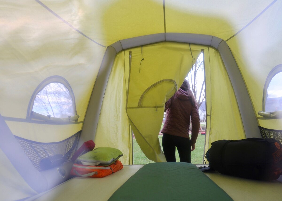 Ein Microcaravan von Innen