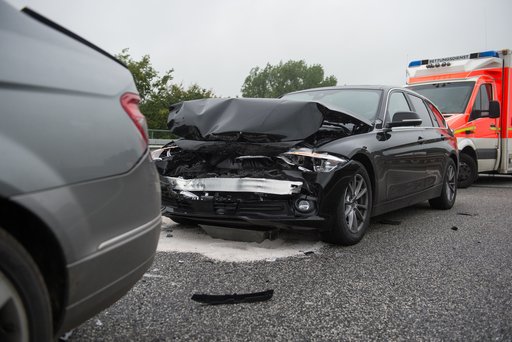 Unfallstelle auf der Autobahn