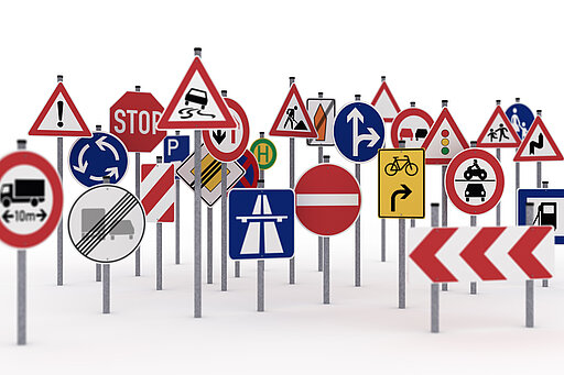 Verkehrsschilder im Überblick