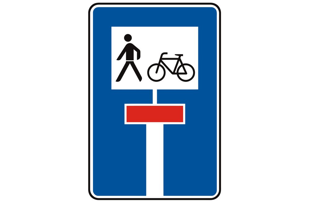 Sackgasse für Fußgänger und Radfahrer (VZ 357-50)