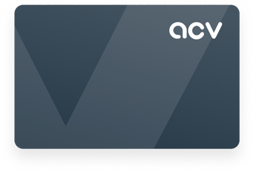 Eine dunkelblaue Karte mit minimalistischem Design, mit den weißen Kleinbuchstaben acv in der oberen rechten Ecke und großen, subtilen geometrischen Formen im Hintergrund.