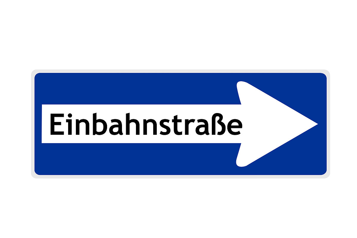 Verkehrsschild Einbahnstraße