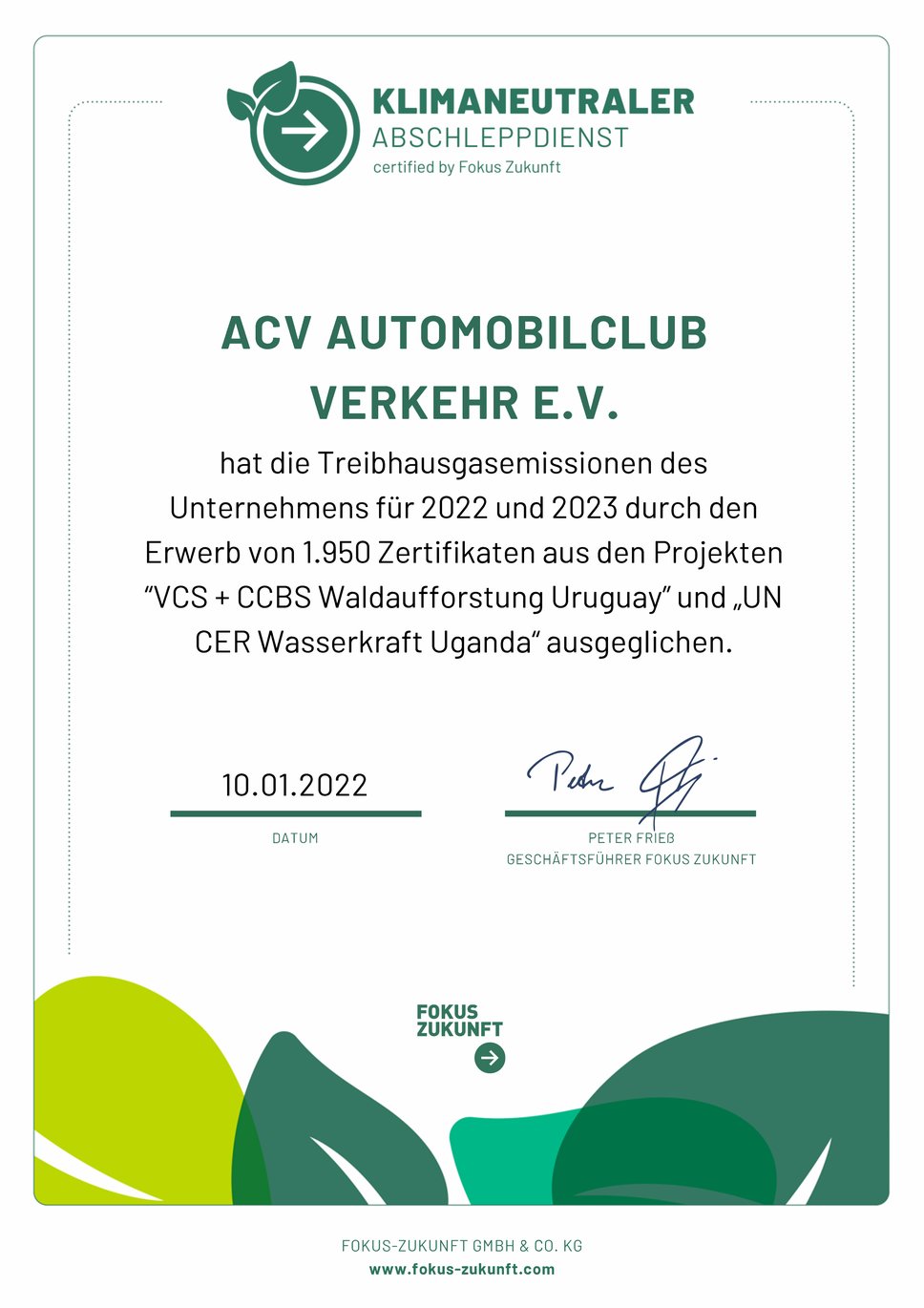 Klimaschutz Urkunde 2022_2023