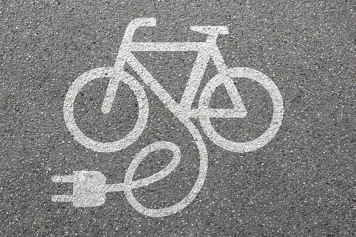 Zeichen für das Laden von Fahrrädern