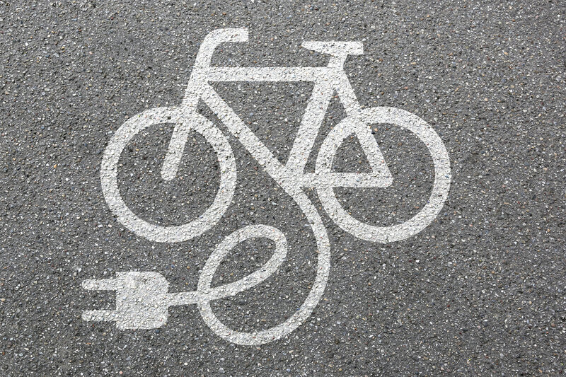 Zeichen für das Laden von Fahrrädern