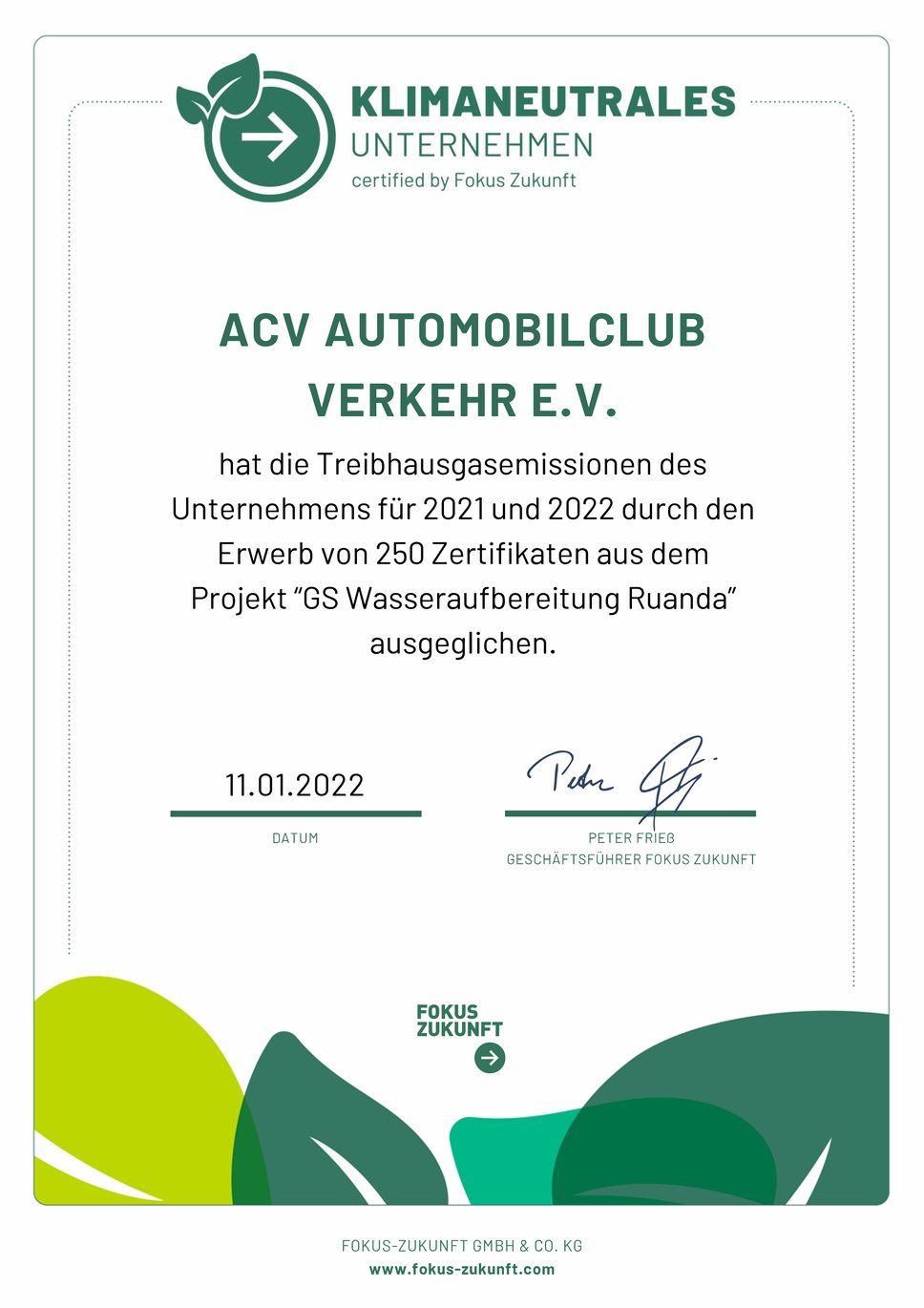 Klimaschutz Urkunde 2021_2022