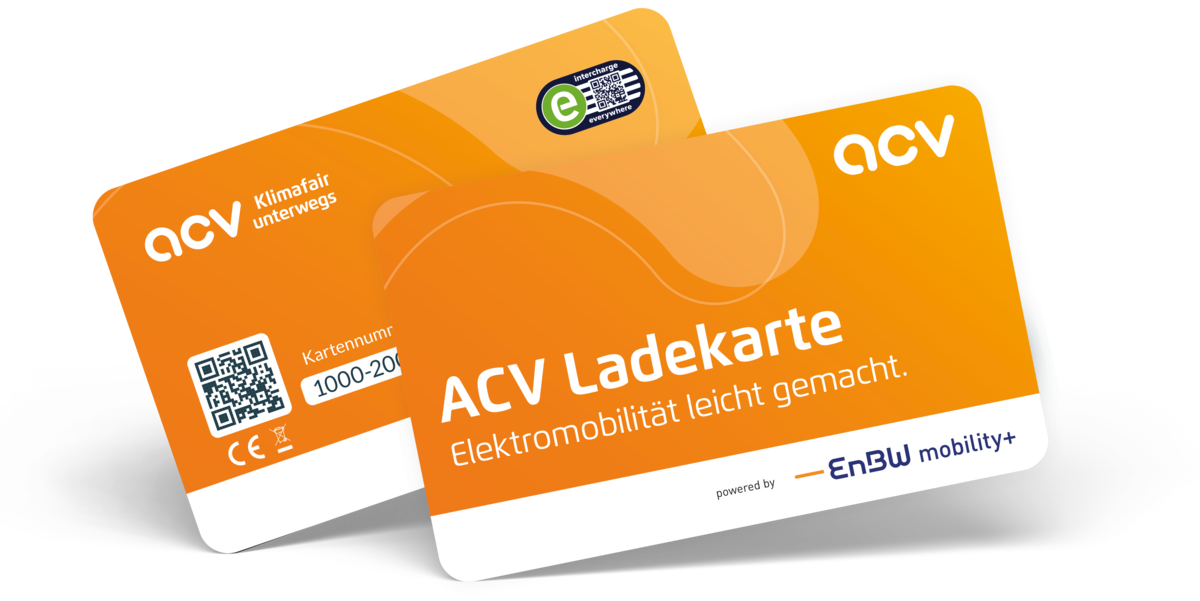 ACV Ladekarte für Elektrofahrzeuge powered by EnBW