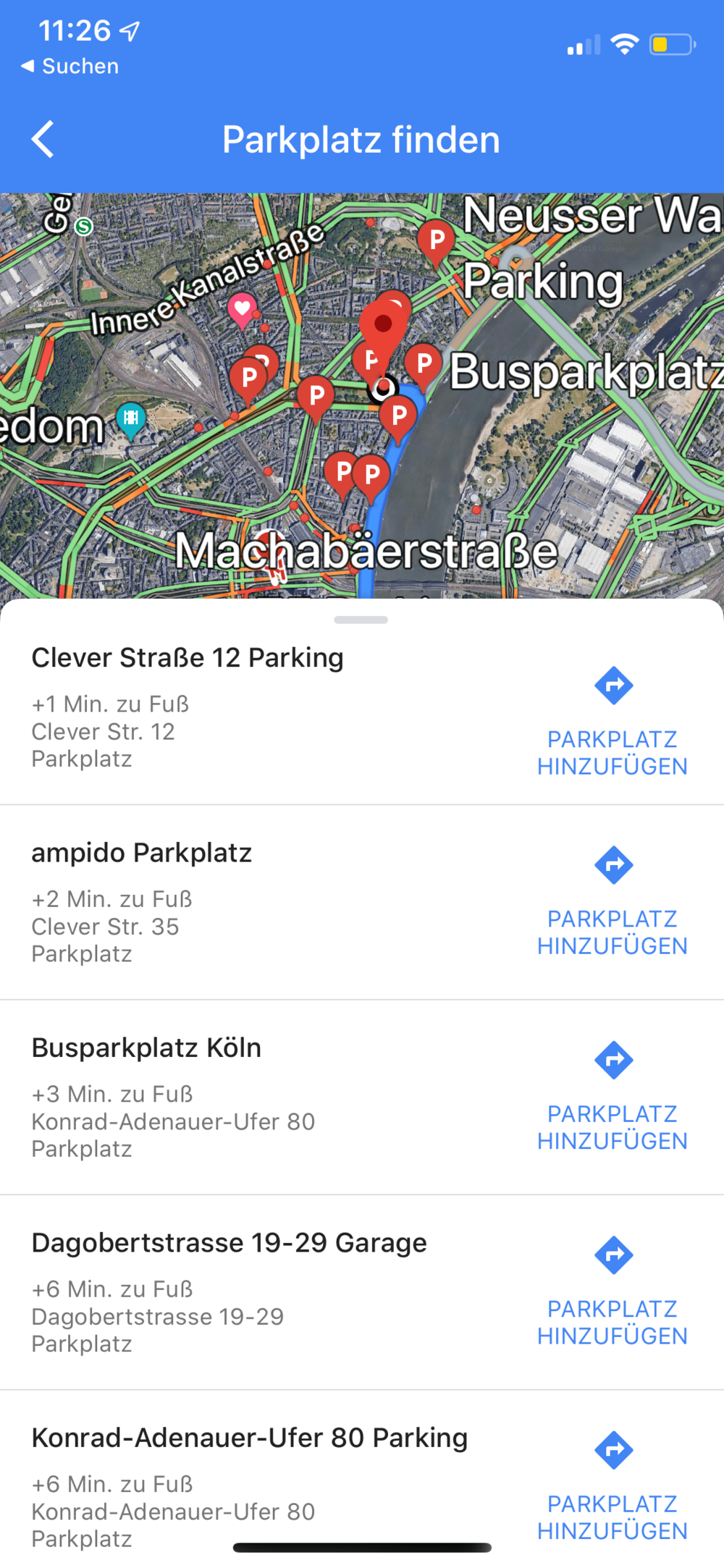 ACV Reiseratgeber_App zum Parkplatzfinden
