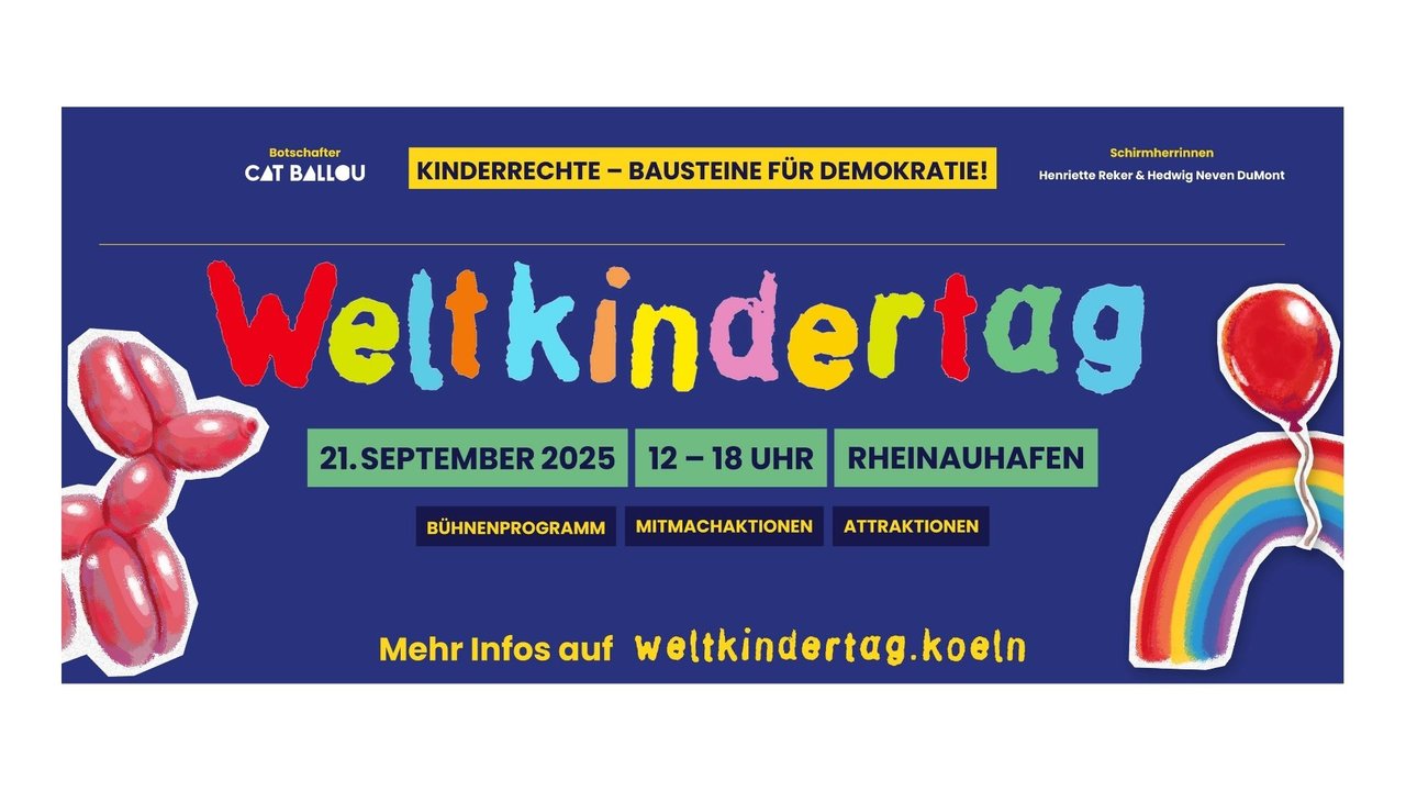 Der Flyer zum diesjährigen Weltkindertag in Köln 2025