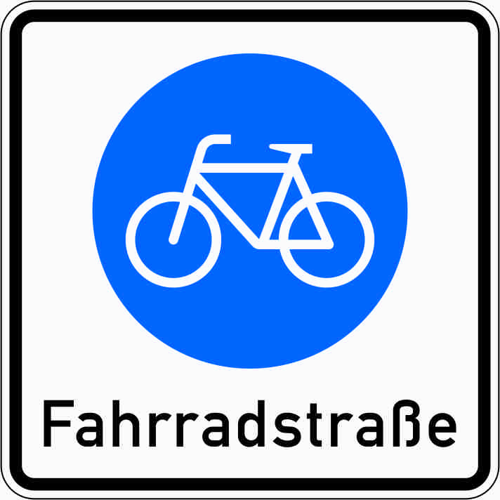Verkehrsschild Fahrradstraße