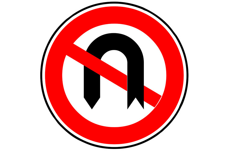 Verkehrsschild Wendeverbot