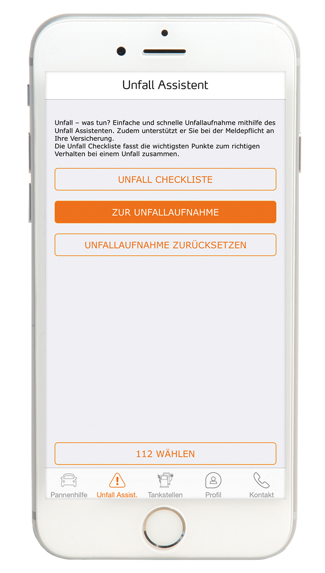 ACV Co Pilot App bei Panne oder Unfall